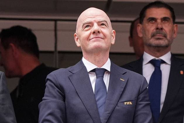 FIFA President Gianni Infantino in the stands before kick-off Spain v Austria, 2026 FIFA World Cup, WM, Weltmeisterschaft, Fussball ROund of 32, Football, Los Angeles Stadium, California, USA - 02 Jul 2026Los Angeles Los Angeles Stadium California (CA) United States of America  Copyright: xIsmaelxAdnan Shutterstockx 16974404bs