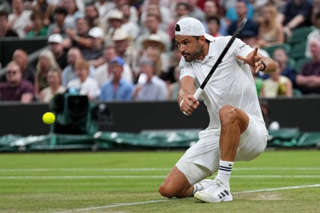 2026-07-02 The Championships - Wimbledon 2026 - Day Four LONDON, UNITED KINGDOM - JULY 2: Grigor Dimitrov of Bulgaria during Day Four of the The Championships - Wimbledon 2026 at All England Lawn Tennis and Croquet Club on July 2, 2026 in London, England. (Photo by Marleen Fouchier BSR Agency) London United Kingdom Content not available for redistribution in The Netherlands directly or indirectly through any third parties. Copyright: xBSRxAgencyx