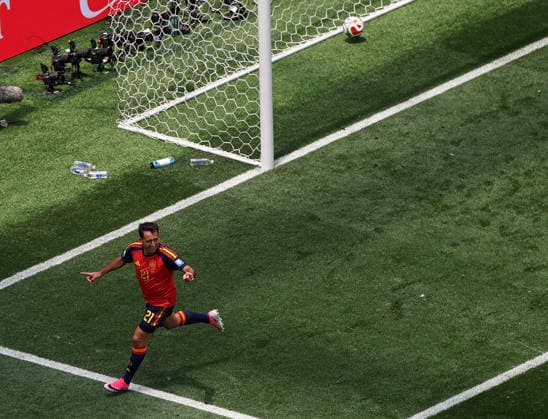 (260703) -- LOS ANGELES, July 3, 2026 -- Mikel Oyarzabal of Spain celebrates after scoring during the round of 32 match between Spain and Austria at the 2026 FIFA World Cup, WM, Weltmeisterschaft, Fussball at Los Angeles Stadium in Los Angeles, the United States, July 2, 2026. ) (SP)U.S.-LOS ANGELES-FOOTBALL-FIFA WORLD CUP-ROUND OF 32-ESP VS AUT LixYing 