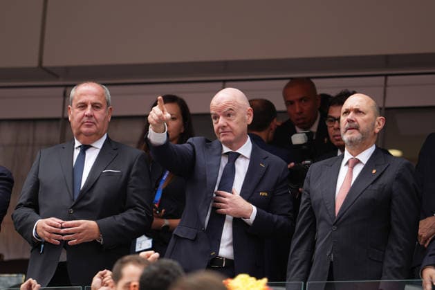 RECORD DATE NOT STATED 2nd July 2026; SoFi Stadium, Los Angeles, California, United States of America; FIFA World Cup, WM, Weltmeisterschaft, Fussball Football, Spain versus Austria; Gianni Infantino AlecxBrown