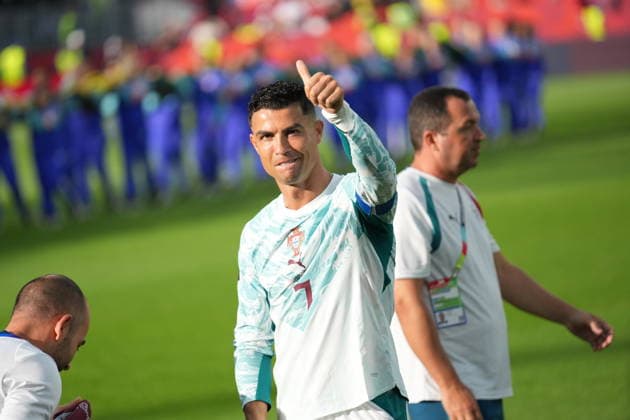 Portugal v Croatia - FIFA World Cup, WM, Weltmeisterschaft, Fussball 2026 - Round of 32 TORONTO, CANADA - JULY 02: Cristiano Ronaldo of Portugal gestures prior the 2026 FIFA World Cup First Stage Group I match between Portugal and Croatia at Toronto Stadium (BMO Field) in Toronto, Ontario, Canada on July 02, 2026. Mert Alper Dervis Anadolu Ontario Canada. Editorial use only. Please get in touch for any other usage.  Copyright: x2026xAnadoluxMertxAlperxDervisx