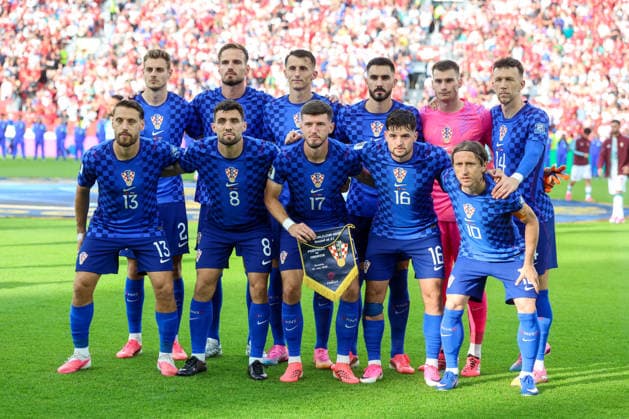 Portugal v Croatia: Round Of 32 - FIFA World Cup, WM, Weltmeisterschaft, Fussball 2026 Players of Croatia line up for team photo during the FIFA World Cup 2026 Round Of 32 match between Portugal and Croatia at Toronto Stadium on July 2, 2026 in Toronto, Canada.  SanjinxStrukic PIXSELL
