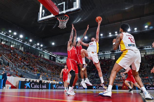 July 2, 2026, Madrid, Madrid, Spain: JOEL PARRA of Spanish national team, Nationalteam shoot for the basket during the SPAIN vs. DENMARK 2025-26 World Cup Qualifier friendly basketball game for QAT 27, held at the Caja Magica on July 2, 2026, in Madrid, Spain. SPAIN 109 Vs. DENMARK 81 2025-26 World Cup Qualifier Friendly Basketball Game For QAT 27 (07.02.26)  - ZUMAc312 20260702_zsp_c312_252 Copyright: xOscarxManuelxSanchezx