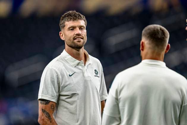 DALLAS - Cameron Burgess of Australia during the 2026 World Cup at AT&T Stadium on July 2, 2026, in Dallas, United States. (Photo by Stefan Koops EYE4IMAGES DeFodi Images) - *** DALLAS: Cameron Burgess of Australia during the 2026 World Cup at AT&T Stadium on July 2, 2026, in Dallas, United States. Photo by Stefan Koops, EYE4IMAGES, DeFodi Images