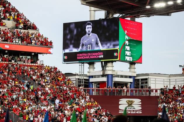RECORD DATE NOT STATED FIFA World Cup, WM, Weltmeisterschaft, Fussball 2026 - Round of 32 - Portugal v Croatia A tribute marks the first anniversary of the passing of former portuguese footballer, Diogo Jota before the FIFA World Cup 2026 Round of 32 match between Portugal and Croatia, at the Toronto Stadium, in Toronto, Canada, on Thursday, July 02, 2026.(Foto: William Volcov Brazil Photo Press IMAGO) Sports Toronto CA Canada Copyright: xWILLIAMxVOLCOVx