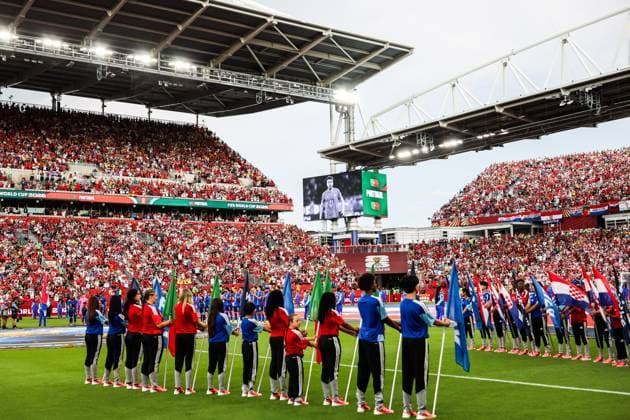 RECORD DATE NOT STATED FIFA World Cup, WM, Weltmeisterschaft, Fussball 2026 - Round of 32 - Portugal v Croatia A tribute marks the first anniversary of the passing of former portuguese footballer, Diogo Jota before the FIFA World Cup 2026 Round of 32 match between Portugal and Croatia, at the Toronto Stadium, in Toronto, Canada, on Thursday, July 02, 2026.(Foto: William Volcov Brazil Photo Press IMAGO) Sports Toronto CA Canada Copyright: xWILLIAMxVOLCOVx