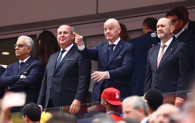 Gianni Infantino Spain v Austria, 2026 FIFA World Cup, WM, Weltmeisterschaft, Fussball ROund of 32, Football, Los Angeles Stadium, California, USA - 02 Jul 2026Los Angeles Los Angeles Stadium California (CA) United States of America  Copyright: xMichaelxZemanek Shutterstockx 16974406cl