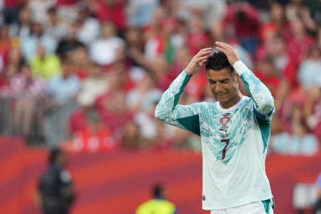 Portugal v Croatia - FIFA World Cup, WM, Weltmeisterschaft, Fussball 2026 - Round of 32 TORONTO, CANADA - JULY 02: Cristiano Ronaldo (7) of Portugal reacts during the 2026 FIFA World Cup Round of 32 match between Portugal and Croatia at Toronto Stadium (BMO Field) in Toronto, Ontario, Canada on July 02, 2026. Mert Alper Dervis Anadolu Ontario Canada. Editorial use only. Please get in touch for any other usage.  Copyright: x2026xAnadoluxMertxAlperxDervisx