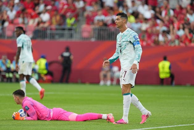 Portugal v Croatia - FIFA World Cup, WM, Weltmeisterschaft, Fussball 2026 - Round of 32 TORONTO, CANADA - JULY 02: Cristiano Ronaldo (7) of Portugal reacts during the 2026 FIFA World Cup Round of 32 match between Portugal and Croatia at Toronto Stadium (BMO Field) in Toronto, Ontario, Canada on July 02, 2026. Mert Alper Dervis Anadolu Ontario Canada. Editorial use only. Please get in touch for any other usage.  Copyright: x2026xAnadoluxMertxAlperxDervisx