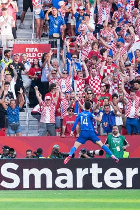 Ivan Perisic of Croatia celebrates after scoring the team s first goal during a FIFA Men’s World Cup 2026 round of 32 football match between Portugal and Croatia at Toronto Stadium, in Toronto July 02th 2026 (Photo by Alexandra Fechete SPP)  Copyright: xAlexandraxFechete SPPx Sportspressphoto_SPR183027