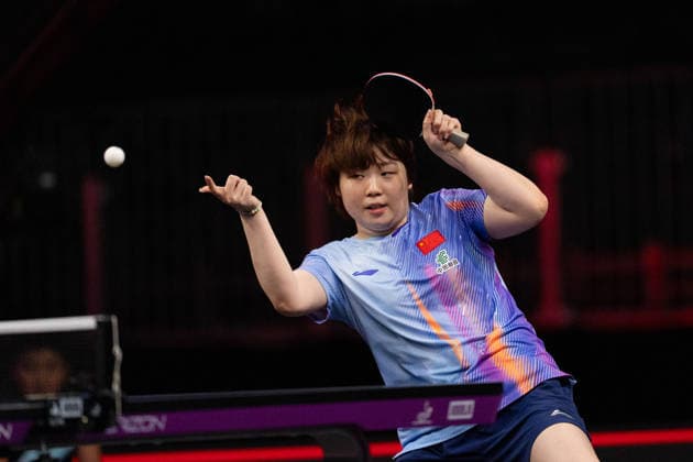 LOS ANGELES, CALIFORNIA - JULY 02: Kuai Man of China competes in the Women s Singles - Round of 16 match against Shin Yubin of South Korea on day 7 of United States Smash 2026 at Ontario Convention Center on July 2, 2026 in Los Angeles, California.  Copyright: xVCGx 111651926697