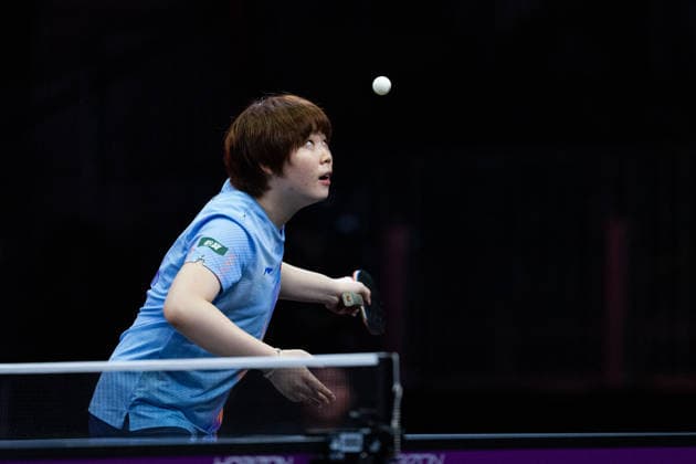 LOS ANGELES, CALIFORNIA - JULY 02: Kuai Man of China competes in the Women s Singles - Round of 16 match against Shin Yubin of South Korea on day 7 of United States Smash 2026 at Ontario Convention Center on July 2, 2026 in Los Angeles, California.  Copyright: xVCGx 111651926699