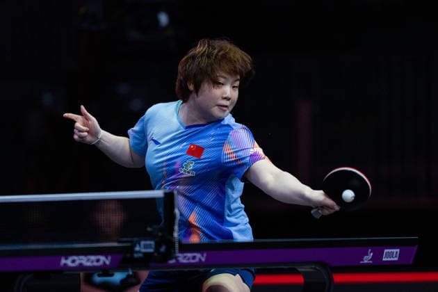 LOS ANGELES, CALIFORNIA - JULY 02: Kuai Man of China competes in the Women s Singles - Round of 16 match against Shin Yubin of South Korea on day 7 of United States Smash 2026 at Ontario Convention Center on July 2, 2026 in Los Angeles, California.  Copyright: xVCGx 111651926700