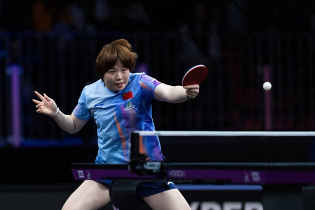 LOS ANGELES, CALIFORNIA - JULY 02: Kuai Man of China competes in the Women s Singles - Round of 16 match against Shin Yubin of South Korea on day 7 of United States Smash 2026 at Ontario Convention Center on July 2, 2026 in Los Angeles, California.  Copyright: xVCGx 111651926702