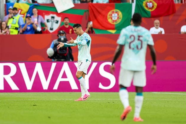 Portugal v Croatia: Round Of 32 - FIFA World Cup, WM, Weltmeisterschaft, Fussball 2026 Cristiano Ronaldo of Portugal reacts after his attempt was ruled offside during the FIFA World Cup 2026 Round Of 32 match between Portugal and Croatia at Toronto Stadium on July 2, 2026 in Toronto, Canada.  SanjinxStrukic PIXSELL