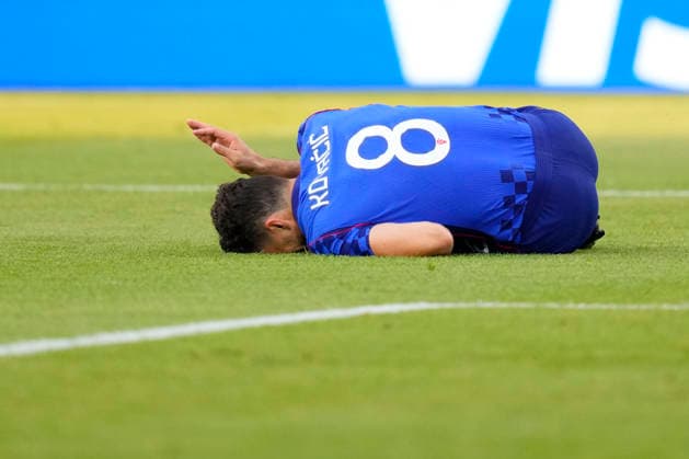 Portugal v Croatia: Round Of 32 - FIFA World Cup, WM, Weltmeisterschaft, Fussball 2026 Mateo Kovacic of Croatia hurts during the FIFA World Cup 2026 Round Of 32 match between Portugal and Croatia at Toronto Stadium on July 02, 2026 in Toronto, Ontario. Toronto ON Canada  Copyright: xJosexBretonx originalFilename:bretonhernandez-portugal260702_npT7m.jpg