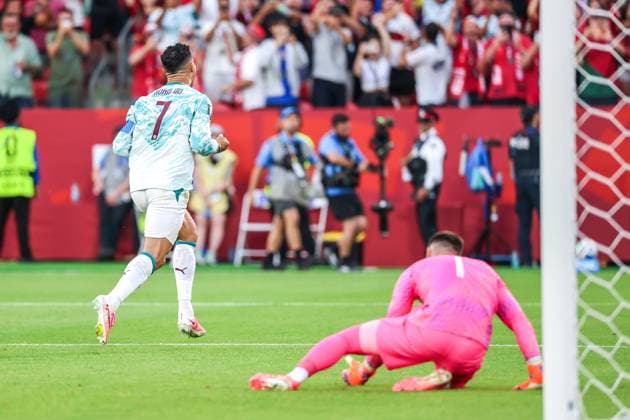 RECORD DATE NOT STATED FIFA World Cup, WM, Weltmeisterschaft, Fussball 2026 - Round of 32 - Portugal v Croatia Cristiano Ronaldo player of Portugal celebrates his goal during the FIFA World Cup 2026 Round of 32 match between Portugal and Croatia, at the Toronto Stadium, in Toronto, Canada, on Thursday, July 02, 2026.(Foto: William Volcov Brazil Photo Press IMAGO) Sports Toronto CA Canada Copyright: xWILLIAMxVOLCOVx