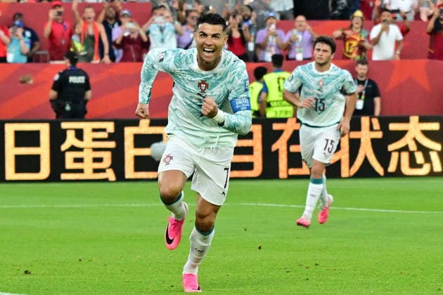 FIFA World Cup, WM, Weltmeisterschaft, Fussball 2026 - Round of 32 - Portugal vs Croatia Cristiano Ronaldo of Portugal celerbates after scoring the 1-1 goal during the FIFA World Cup 2026 Round of 32 match Portugal against Croatia, in Toronto, Canada, 02 July 2026. TORONTO Canada  Copyright: xEDUARDOxLIMAx