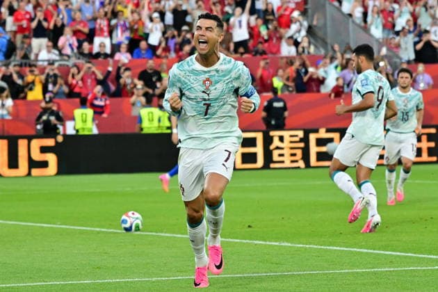 FIFA World Cup, WM, Weltmeisterschaft, Fussball 2026 - Round of 32 - Portugal vs Croatia Cristiano Ronaldo of Portugal celerbates after scoring the 1-1 goal during the FIFA World Cup 2026 Round of 32 match Portugal against Croatia, in Toronto, Canada, 02 July 2026. TORONTO Canada  Copyright: xEDUARDOxLIMAx