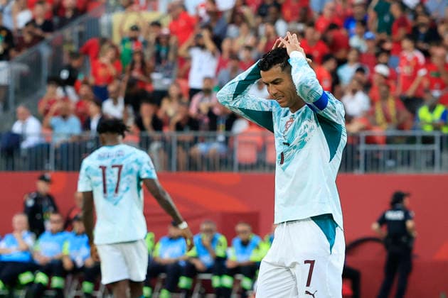 Cristiano Ronaldo of Portugal reacts during a 2026 FIFA World Cup, WM, Weltmeisterschaft, Fussball match between Portugal and Croatia at BMO Stadium in Toronto, Canada, 02 July 2026. FIFA World Cup 2026 - Round of 32 - Portugal vs. Croatia !ACHTUNG: NUR REDAKTIONELLE NUTZUNG!  Copyright: xBienvenidoxVelascox GR5089 20260703-55020783060_1