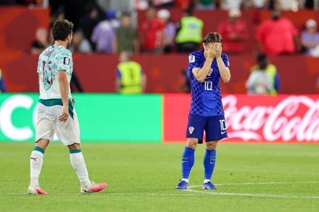 Portugal v Croatia: Round Of 32 - FIFA World Cup, WM, Weltmeisterschaft, Fussball 2026 Luka Modric of Croatia reacts after the 1-2 loss during the FIFA World Cup 2026 Round Of 32 match between Portugal and Croatia at Toronto Stadium on July 2, 2026 in Toronto, Canada.  SanjinxStrukic PIXSELL