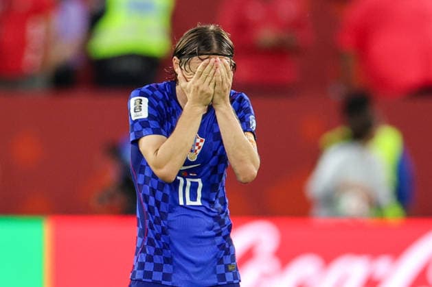 Portugal v Croatia: Round Of 32 - FIFA World Cup, WM, Weltmeisterschaft, Fussball 2026 Luka Modric of Croatia reacts after the 1-2 loss during the FIFA World Cup 2026 Round Of 32 match between Portugal and Croatia at Toronto Stadium on July 2, 2026 in Toronto, Canada.  SanjinxStrukic PIXSELL