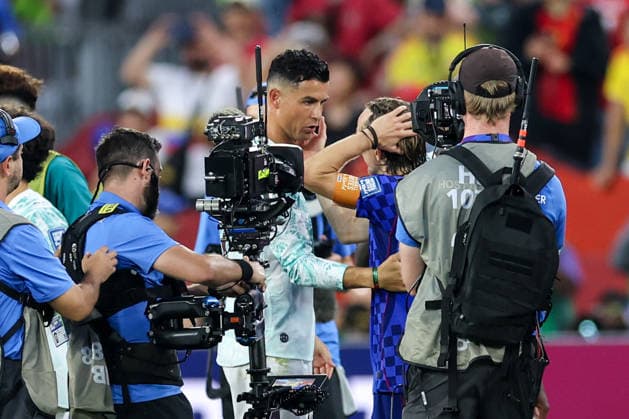 Portugal v Croatia: Round Of 32 - FIFA World Cup, WM, Weltmeisterschaft, Fussball 2026 Luka Modric of Croatia congratulates Cristiano Ronaldo of Portugal after the 2-1 win during the FIFA World Cup 2026 Round Of 32 match between Portugal and Croatia at Toronto Stadium on July 2, 2026 in Toronto, Canada.  SanjinxStrukic PIXSELL