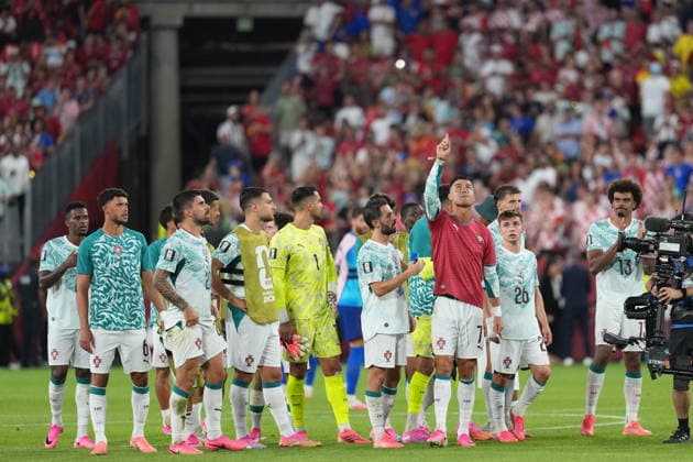 Sport Themen der Woche KW27 Portugal v Croatia - FIFA World Cup, WM, Weltmeisterschaft, Fussball 2026 - Round of 32 TORONTO, CANADA - JULY 02: Cristiano Ronaldo of Portugal celebrates after winning the 2026 FIFA World Cup Round of 32 match between Portugal and Croatia at Toronto Stadium (BMO Field) in Toronto, Ontario, Canada on July 02, 2026. Mert Alper Dervis Anadolu Ontario Canada. Editorial use only. Please get in touch for any other usage.  Copyright: x2026xAnadoluxMertxAlperxDervisx
