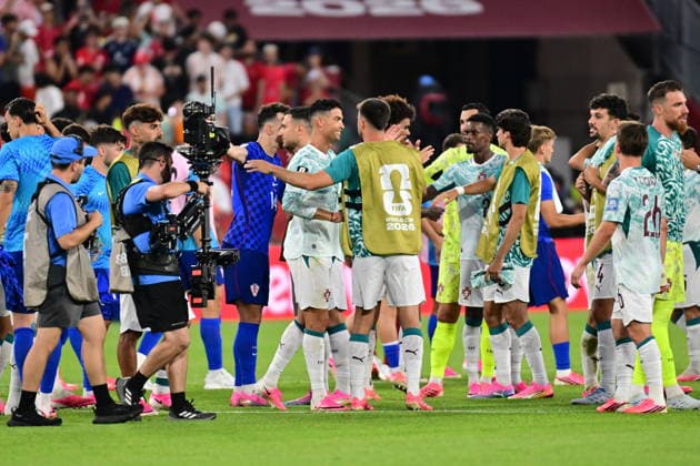 FIFA World Cup, WM, Weltmeisterschaft, Fussball 2026 - Round of 32 - Portugal vs Croatia Players of Portugal celebrate winning the FIFA World Cup 2026 Round of 32 match Portugal against Croatia, in Toronto, Canada, 02 July 2026. TORONTO Canada  Copyright: xEDUARDOxLIMAx