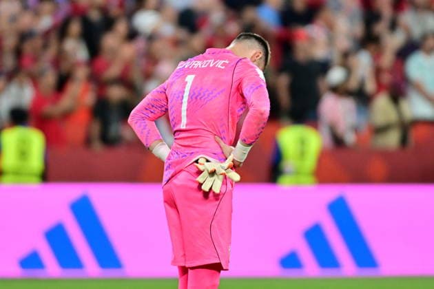 FIFA World Cup, WM, Weltmeisterschaft, Fussball 2026 - Round of 32 - Portugal vs Croatia Goalkeeper Dominik Livakovic of Croatia looks disappointed after losing the FIFA World Cup 2026 Round of 32 match Portugal against Croatia, in Toronto, Canada, 02 July 2026. TORONTO Canada  Copyright: xEDUARDOxLIMAx