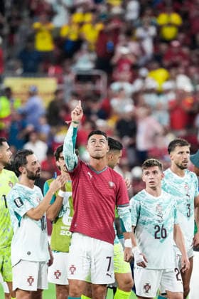 Cristiano Ronaldo of Portugal gestures during a FIFA Men’s World Cup 2026 round of 32 football match between Portugal and Croatia at Toronto Stadium, in Toronto July 02th 2026 (Photo by Alexandra Fechete SPP)  Copyright: xAlexandraxFechete SPPx Sportspressphoto_SPR183135