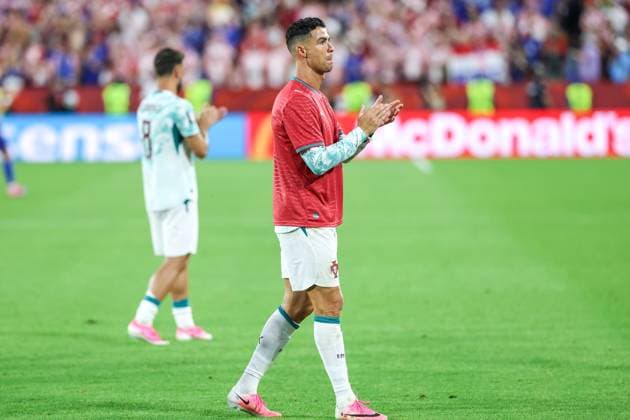 RECORD DATE NOT STATED FIFA World Cup, WM, Weltmeisterschaft, Fussball 2026 - Round of 32 - Portugal v Croatia Cristiano Ronaldo player of Portugal wears the nÂ° 21 shirt in tribute to Diogo Jota who passed away last year after the FIFA World Cup 2026 Round of 32 match between Portugal and Croatia, at the Toronto Stadium, in Toronto, Canada, on Thursday, July 02, 2026.(Foto: William Volcov Brazil Photo Press IMAGO) Sports Toronto CA Canada Copyright: xWILLIAMxVOLCOVx