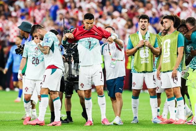 RECORD DATE NOT STATED FIFA World Cup, WM, Weltmeisterschaft, Fussball 2026 - Round of 32 - Portugal v Croatia Cristiano Ronaldo player of Portugal wears the nÂ° 21 shirt in tribute to Diogo Jota who passed away last year after the FIFA World Cup 2026 Round of 32 match between Portugal and Croatia, at the Toronto Stadium, in Toronto, Canada, on Thursday, July 02, 2026.(Foto: William Volcov Brazil Photo Press IMAGO) Sports Toronto CA Canada Copyright: xWILLIAMxVOLCOVx