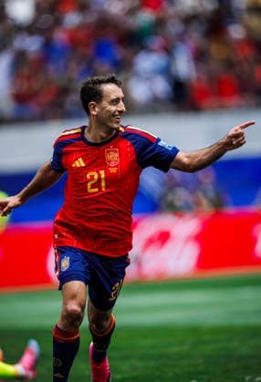 Spain vs Austria - FIFA World Cup, WM, Weltmeisterschaft, Fussball 2026 - 02 07 2026 Mikel Oyarzabal of Spain celebrates his goal during the FIFA World Cup 2026 round of 32 match between Spain and Austria at Los Angeles Stadium on July 2, 2026 in Inglewood, California, Estados Unidos Inglewood Estados Unidos Copyright: xPGSxPhotoxAgencyx