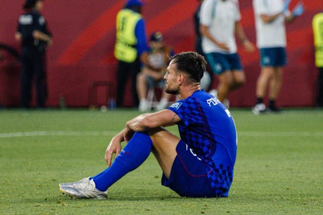 Marin Pongracic of Croatia is disappointed with the result during the FIFA World Cup, WM, Weltmeisterschaft, Fussball Round of 32 game between Portugal and Croatia at Toronto Stadium on July 2, 2026 in Toronto, Ontario, Canada  Copyright: xCurtisxWongx xSPPx Sportspressphoto_SPR183433