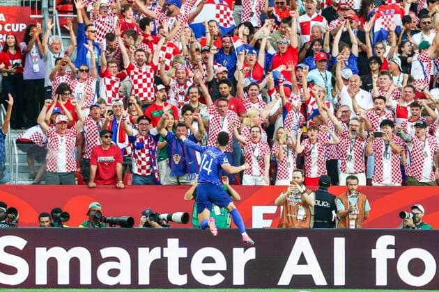 RECORD DATE NOT STATED FIFA World Cup, WM, Weltmeisterschaft, Fussball 2026 - Round of 32 - Portugal v Croatia Ivan Perisic player of Croatia celebrates his goal during the FIFA World Cup 2026 Round of 32 match between Portugal and Croatia, at the Toronto Stadium, in Toronto, Canada, on Thursday, July 02, 2026.(Foto: William Volcov Brazil Photo Press IMAGO) Sports Toronto CA Canada Copyright: xWILLIAMxVOLCOVx