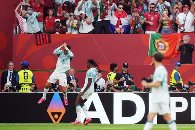 July 2, 2026, Toronto, On, CANADA: Portugal s Cristiano Ronaldo (7) celebrates his goal against Croatia during the second half of a World Cup round of 32 soccer match, in Toronto on Thursday, July 2, 2026. Canada News - July 2, 2026  - ZUMAc35_ 20260702_zaf_c35_182 Copyright: xNathanxDenettex