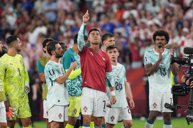 Portugal v Croatia Round of 32 - FIFA World Cup, WM, Weltmeisterschaft, Fussball 2026 Cristiano Ronaldo 7 of Portugal national team, Nationalteam celebrating during the FIFA World Cup 2026 round of 32 match between Croatia and Portugal at Toronto Stadium. on July 2, 2026 in Toronto, Canada. (Photo by Leonardo Ramirez Eyepix Group) Copyright: xLeonardoxRamirez xEyepixxGroupx LR02072026-02378