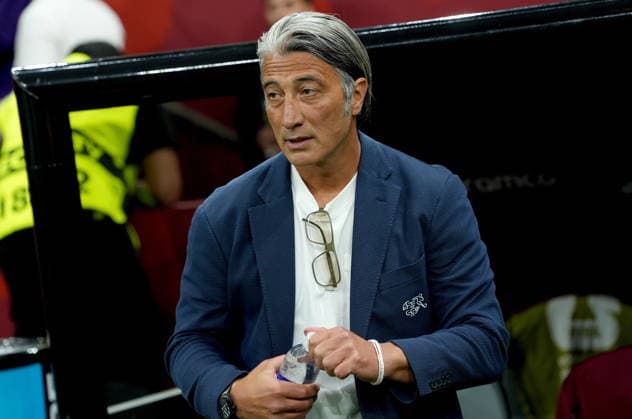 FIFA World Cup, WM, Weltmeisterschaft, Fussball 2026 - Round of 32 - Switzerland vs Algeria Switzerland s head coach Murat Yakin looks on before the FIFA World Cup 2026 Round of 32 match Switzerland against Algeria, in Vancouver, Canada, 03 July 2026. VANCOUVER Canada  Copyright: xBOBxFRIDx