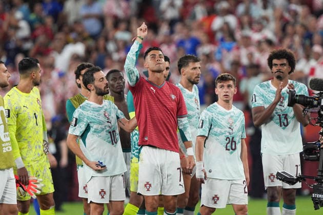 Portugal v Croatia Round of 32 - FIFA World Cup, WM, Weltmeisterschaft, Fussball 2026 Cristiano Ronaldo 7 of Portugal national team, Nationalteam celebrating during the FIFA World Cup 2026 round of 32 match between Croatia and Portugal at Toronto Stadium. on July 2, 2026 in Toronto, Canada. (Photo by Leonardo Ramirez Eyepix Group) Copyright: xLeonardoxRamirez xEyepixxGroupx LR02072026-02392