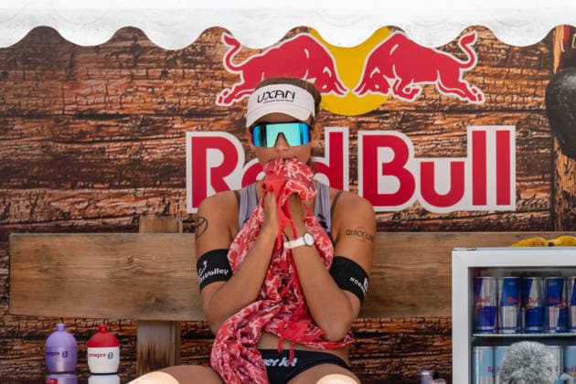 GSTAAD, SWITZERLAND - JULY 2: Leona Kernen (Player No. 2, SUI) during the Beach Pro Tour - Elite 16 at Gstaad on July 2, 2026 in Gstaad, Switzerland. Switzerland Copyright: xPeterxWeberx