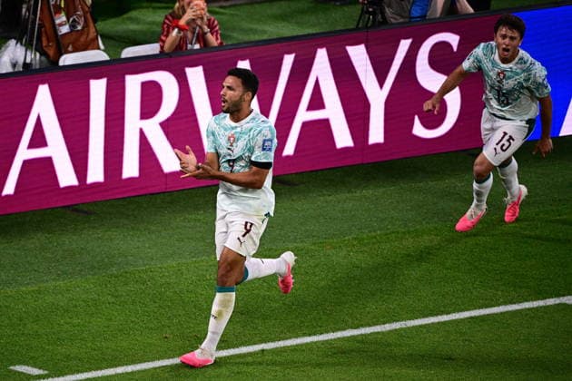 July 2, 2026, Toronto, On, CANADA: Portugal s Goncalo Ramos (9) celebrates a goal against Croatia during the second half of a World Cup round of 32 soccer match, in Toronto on Thursday, July 2, 2026. Canada News - July 2, 2026  - ZUMAc35_ 20260702_zaf_c35_199 Copyright: xSammyxKoganx