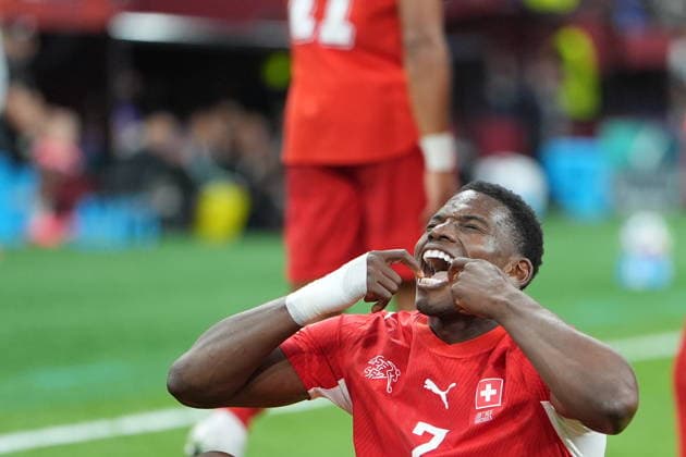 Switzerland v Algeria - FIFA World Cup, WM, Weltmeisterschaft, Fussball 2026 - Round of 32 VANCOUVER, CANADA - JULY 02: Breel Embolo (7) of Switzerland celebrates after scoring a goal during the 2026 FIFA World Cup Round of 32 match between Switzerland and Algeria at BC Place (Vancouver Stadium) in Vancouver, British Columbia, Canada on July 02, 2026. Ercin Erturk Anadolu British Columbia Canada. Editorial use only. Please get in touch for any other usage.  Copyright: x2026xAnadoluxErcinxErturkx