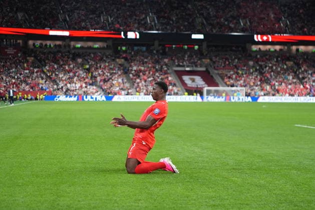 Switzerland v Algeria - FIFA World Cup, WM, Weltmeisterschaft, Fussball 2026 - Round of 32 VANCOUVER, CANADA - JULY 02: Breel Embolo (7) of Switzerland celebrates after scoring a goal during the 2026 FIFA World Cup Round of 32 match between Switzerland and Algeria at BC Place (Vancouver Stadium) in Vancouver, British Columbia, Canada on July 02, 2026. Ercin Erturk Anadolu British Columbia Canada. Editorial use only. Please get in touch for any other usage.  Copyright: x2026xAnadoluxErcinxErturkx