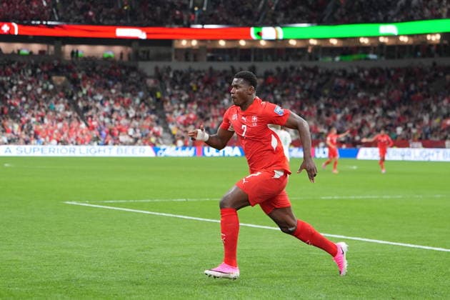 Switzerland v Algeria - FIFA World Cup, WM, Weltmeisterschaft, Fussball 2026 - Round of 32 VANCOUVER, CANADA - JULY 02: Breel Embolo (7) of Switzerland celebrates after scoring a goal during the 2026 FIFA World Cup Round of 32 match between Switzerland and Algeria at BC Place (Vancouver Stadium) in Vancouver, British Columbia, Canada on July 02, 2026. Ercin Erturk Anadolu British Columbia Canada. Editorial use only. Please get in touch for any other usage.  Copyright: x2026xAnadoluxErcinxErturkx