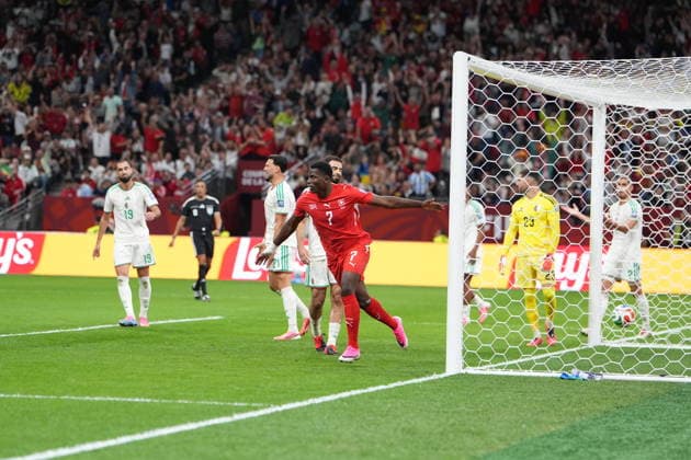Switzerland v Algeria - FIFA World Cup, WM, Weltmeisterschaft, Fussball 2026 - Round of 32 VANCOUVER, CANADA - JULY 02: Breel Embolo (7) of Switzerland celebrates after scoring a goal during the 2026 FIFA World Cup Round of 32 match between Switzerland and Algeria at BC Place (Vancouver Stadium) in Vancouver, British Columbia, Canada on July 02, 2026. Ercin Erturk Anadolu British Columbia Canada. Editorial use only. Please get in touch for any other usage.  Copyright: x2026xAnadoluxErcinxErturkx