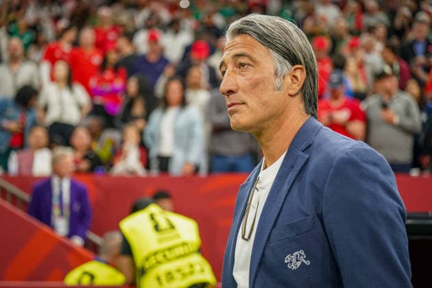 Kanada: Fußball FIFA World Cup, WM, Weltmeisterschaft, Fussball 2026 Sechzehntelfinale - Schweiz vs Algerien - BC Place Stadium Vancouver: Murat Yakin (Trainer, Schweiz) *** Canada Soccer 2026 FIFA World Cup Round of 32 Switzerland vs. Algeria BC Place Stadium, Vancouver Murat Yakin, Head Coach, Switzerland Copyright: xJOERANxSTEINSIEKx