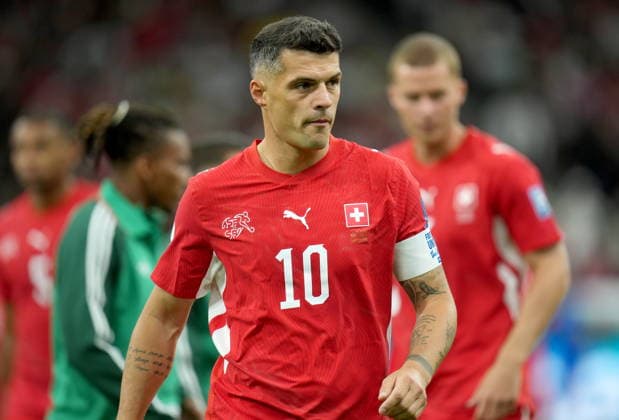 FIFA World Cup, WM, Weltmeisterschaft, Fussball 2026 - Round of 32 - Switzerland vs Algeria Switzerland s team captain Granit Xhaka looks on before the FIFA World Cup 2026 Round of 32 match Switzerland against Algeria, in Vancouver, Canada, 03 July 2026. VANCOUVER Canada  Copyright: xBOBxFRIDx