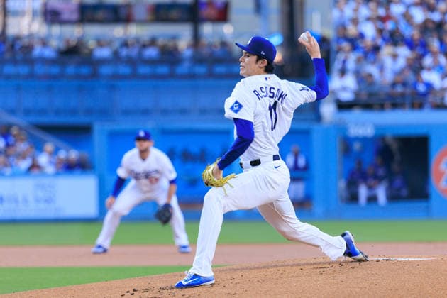 July 2, 2026, Los Angeles, California, USA: Starting pitcher, Roki Sasaki 11 of the Los Angeles Dodgers during a regular season MLB, Baseball Herren, USA game against the San Diego Padres on Thursday July 2, 2026 at Dodger Stadium in Los Angeles, California. JAVIER ROJAS PI Los Angeles USA - ZUMAp124 20260702_zaa_p124_017 Copyright: xJavierxRojasx