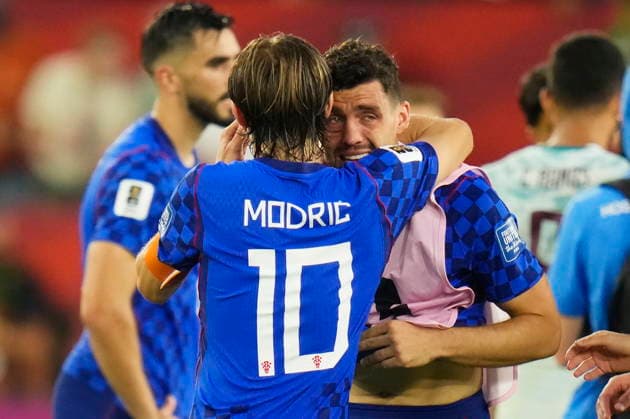 July 2, 2026, Toronto, On, CANADA: Croatia s Luka Modric (10) consoles Mateo Kovacic (8) after losing to Portugal in a World Cup round of 32 soccer match, in Toronto on Thursday, July 2, 2026. Canada News - July 2, 2026  - ZUMAc35_ 20260702_zaf_c35_231 Copyright: xChrisxYoungx